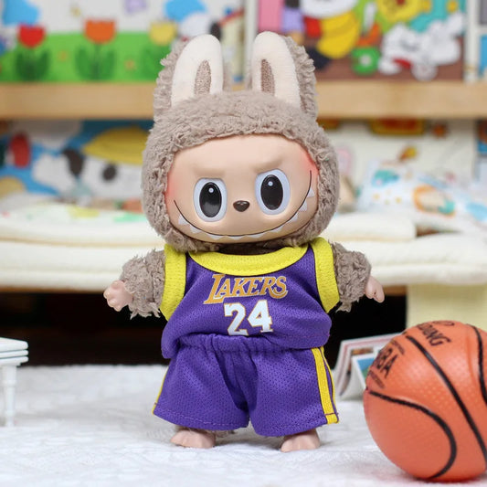 17cm Mini Labubu clothes Outfit Accessories For Basketball Playe Labubu Clothing Idol Athlete Clothing Gift