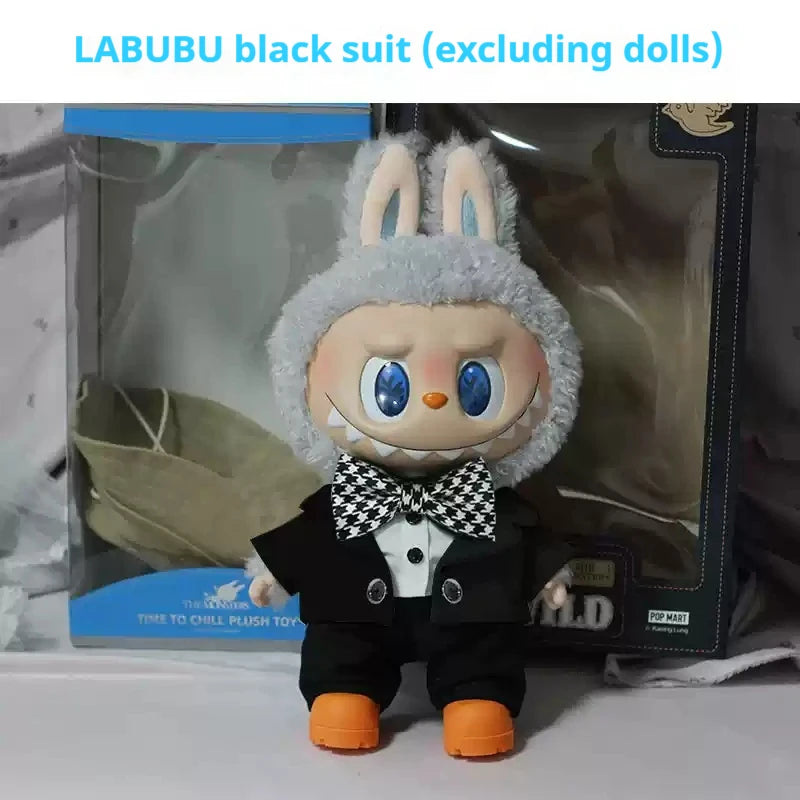 2025 New Labubu Baby Clothes Sweetheart Mokoko Fashion Wedding Dress Labubu Haruno 38cm Summer Clothes Suit Set Doll Accessories