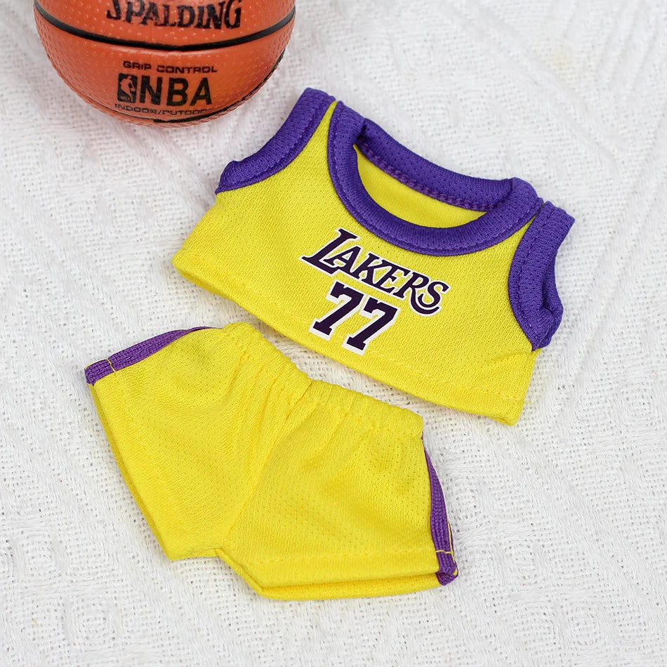 17cm Mini Labubu clothes Outfit Accessories For Basketball Playe Labubu Clothing Idol Athlete Clothing Gift