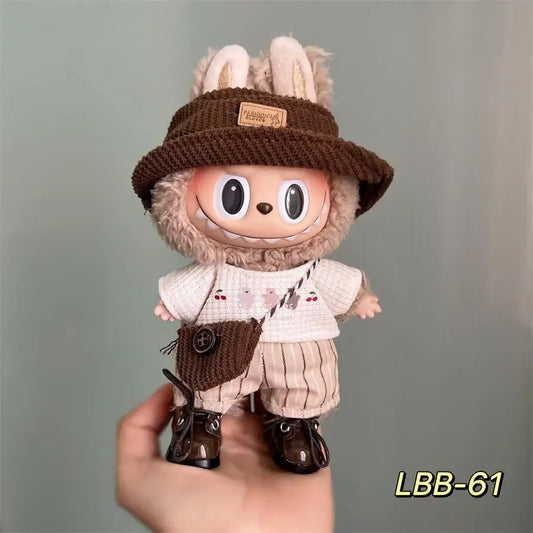 17cm Labubu Doll Clothes | Custom Fit Hoodies & Accessories w/Color-Coordinated Outfits – Baby Labubu Fashion Set