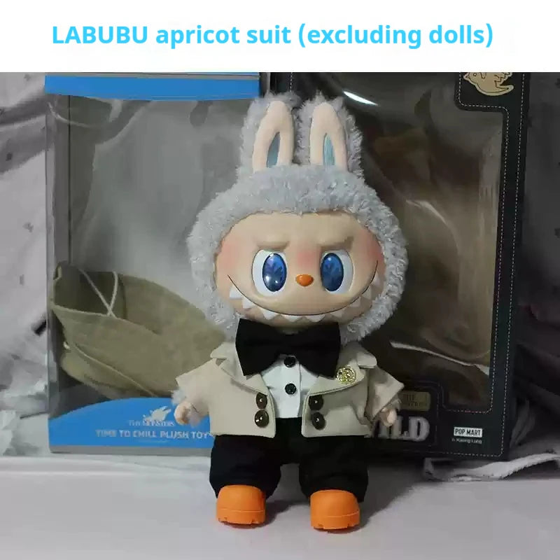 2025 New Labubu Baby Clothes Sweetheart Mokoko Fashion Wedding Dress Labubu Haruno 38cm Summer Clothes Suit Set Doll Accessories