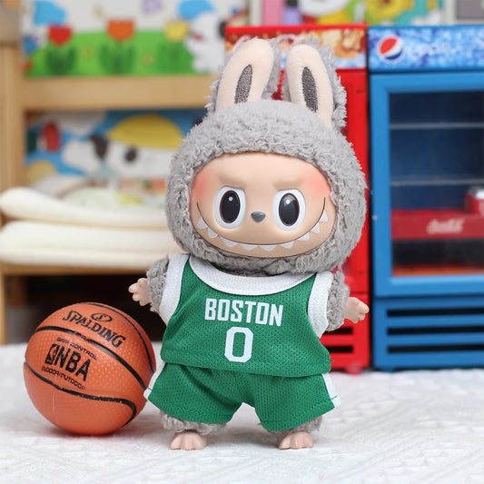 17cm Mini Labubu clothes Outfit Accessories For Basketball Playe Labubu Clothing Idol Athlete Clothing Gift