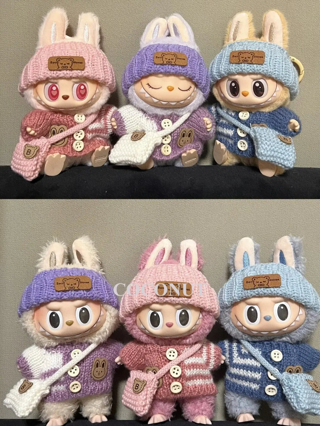 Labubu 3.0 Big into Energy Series Clothes  Labubu Bear Sweater Flanged hat Set Combining fashion & cuteness Labubu Ropa