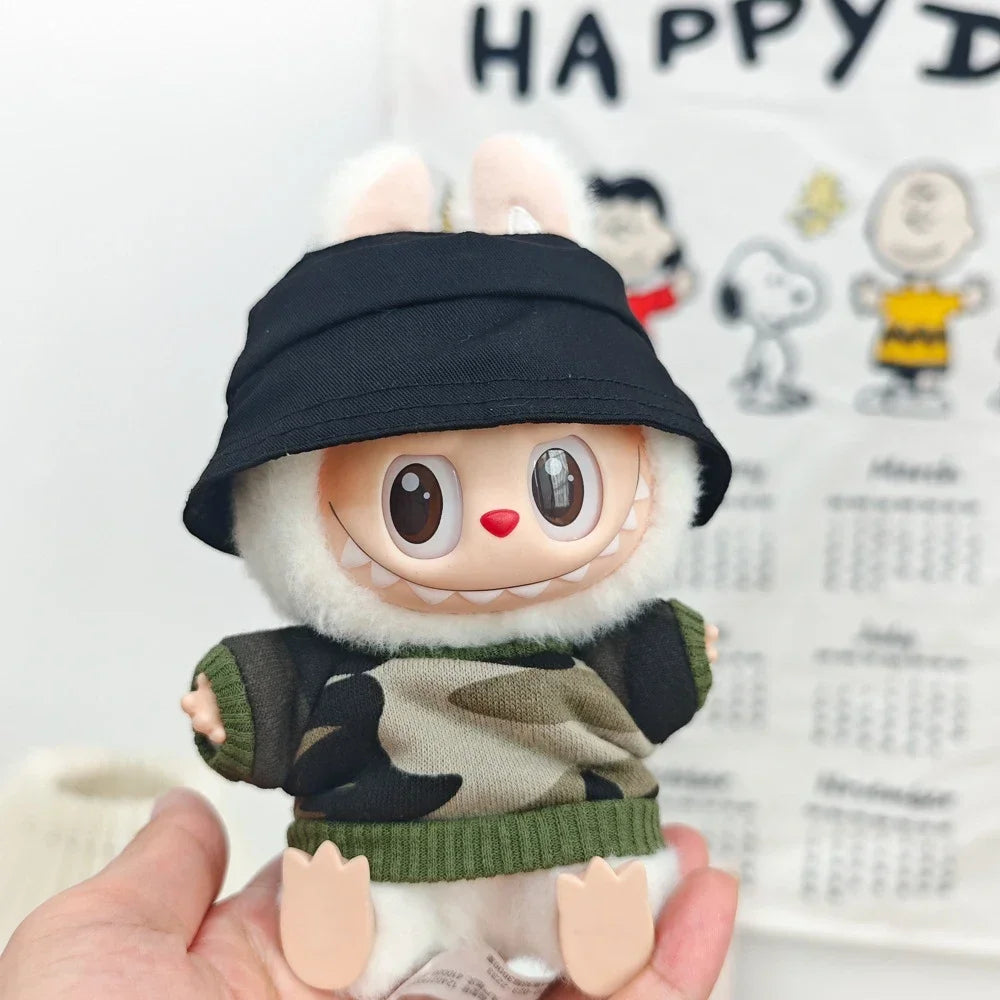 Labubu 3.0 Ropa Trendy Camouflage Suit Set for Labubu Fashion Outfit Cute Doll Clothes