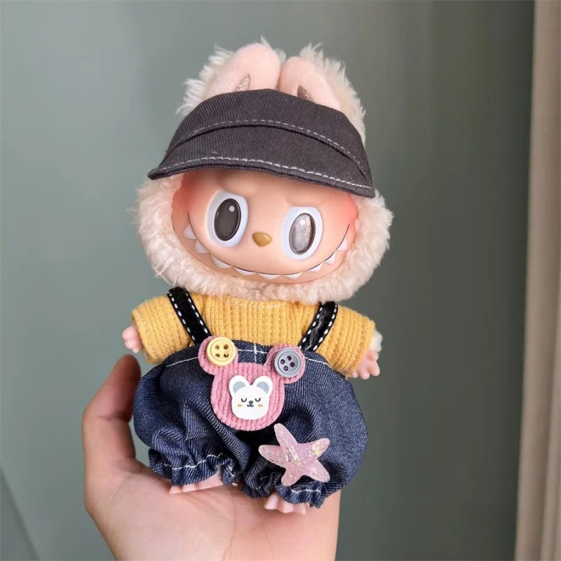 For 17cm Labubu Plush Clothes Outfit Accessories Labubu Luxury Clothes Gift