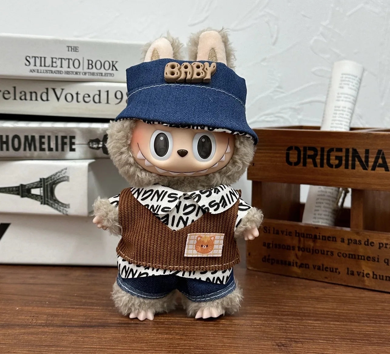 Labubu Clothes Doll Clothing Fashion Overalls, V1 V2 Doll Clothing Accessories, Labubu Clothes Designer,15/17cm Doll Toy