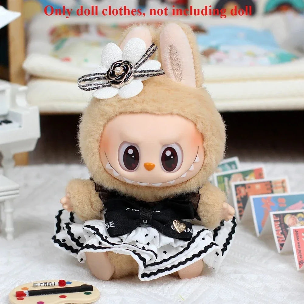 LABUBU Universal Doll Clothes Cute Baby Doll Dress Clothes Set Fun DIY Doll Accessories, Ideal for Birthday & Festival Gifts