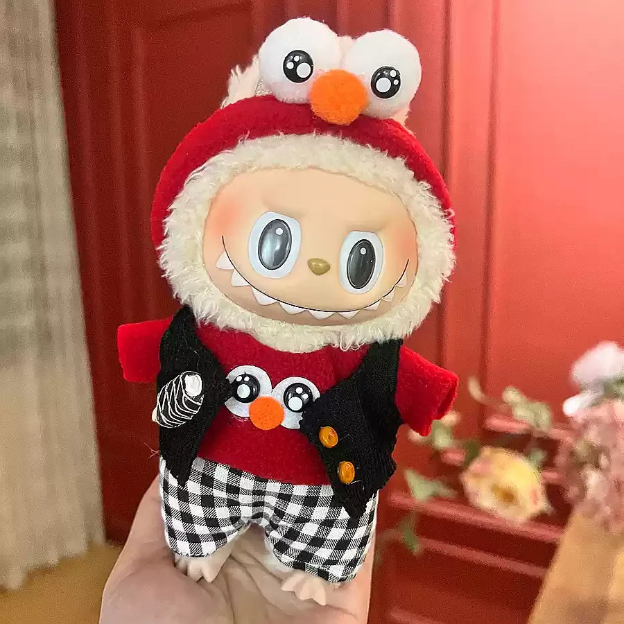 Original Labubu Clothes Labubu Vinyl Plush Doll Pendant One Or Two Generation Sitting Party Clothes Set Birthday Gift In Stock
