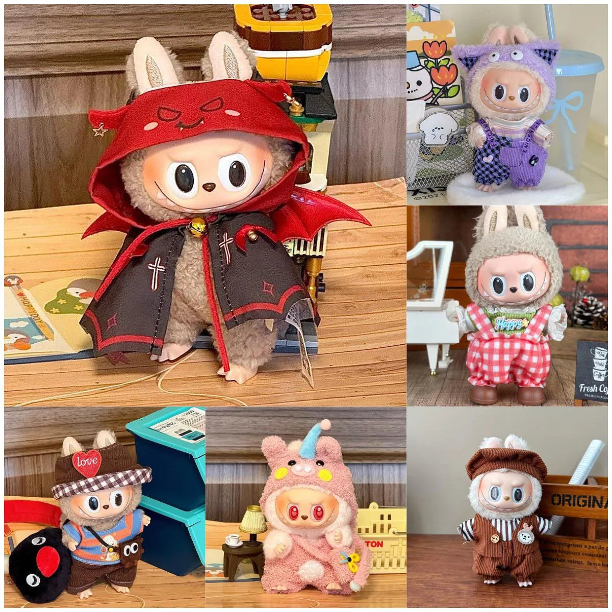 Cute Doll Clothes Outfit Accessories For Labubu Party Dress Set Little Devil Outfits Gifts