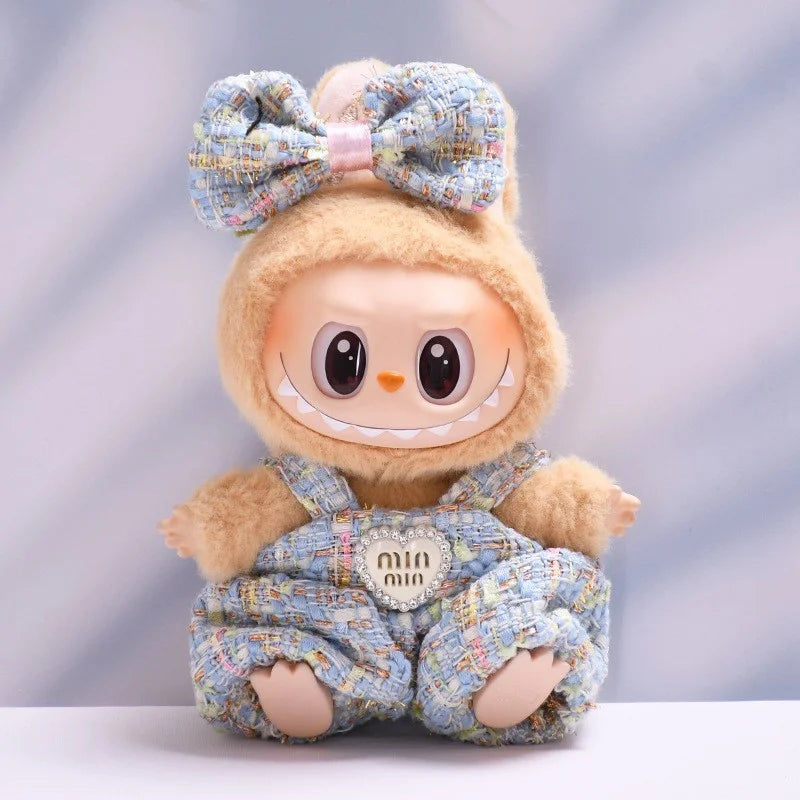 Labubu Fashion Skirt Suit for V1/V2 Vinyl Labubu Design Original Sitting Party Baby Clothes Eagerly Luxury Cute Dress Replacable