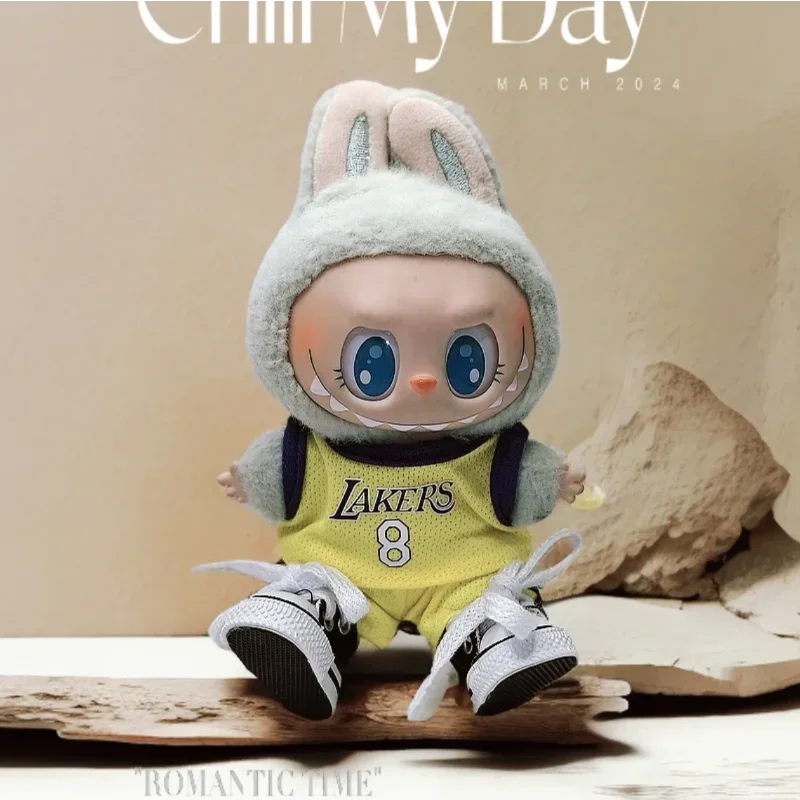 Labuibu Only Selling Clothes 17cm First Second Generation Labubu Basketball Clothes Cute Doll Decoration Handmade Doll Clothes