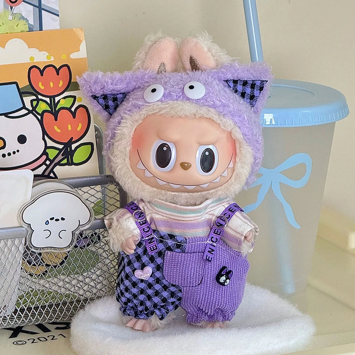 Cute Doll Clothes Outfit Accessories For Labubu Party Dress Set Little Devil Outfits Gifts