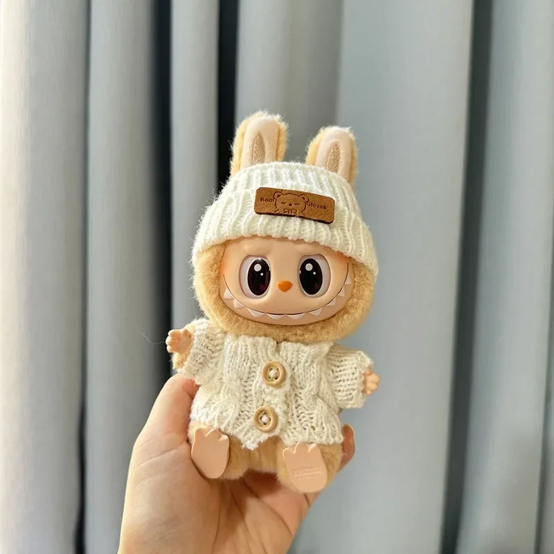 Labubu 3.0 Big into Energy Series Clothes  Labubu Bear Sweater Flanged hat Set Combining fashion & cuteness Labubu Ropa