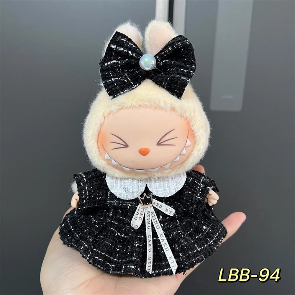 Labubu Skirt Clothes Cute 17cm Doll Clothes Set Accessories Labubu V1 V2 Idol Sweet and Cute Clothes Dress Gift for Friends