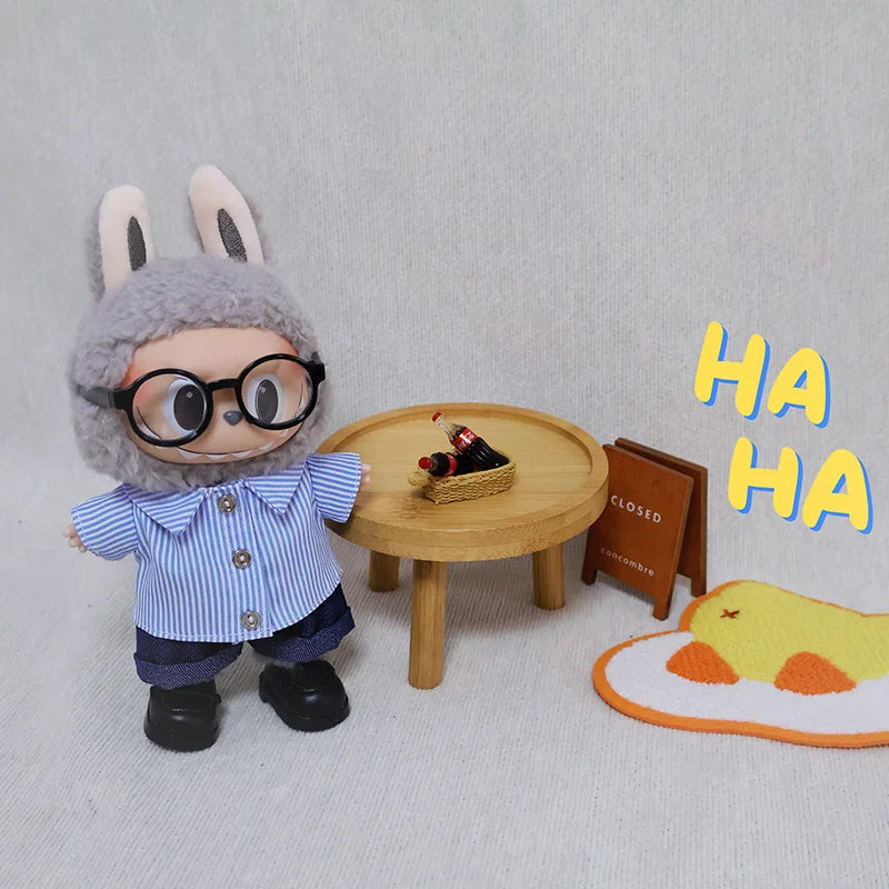 15-17cm Labubu Sitting Party Baby Clothes Summer