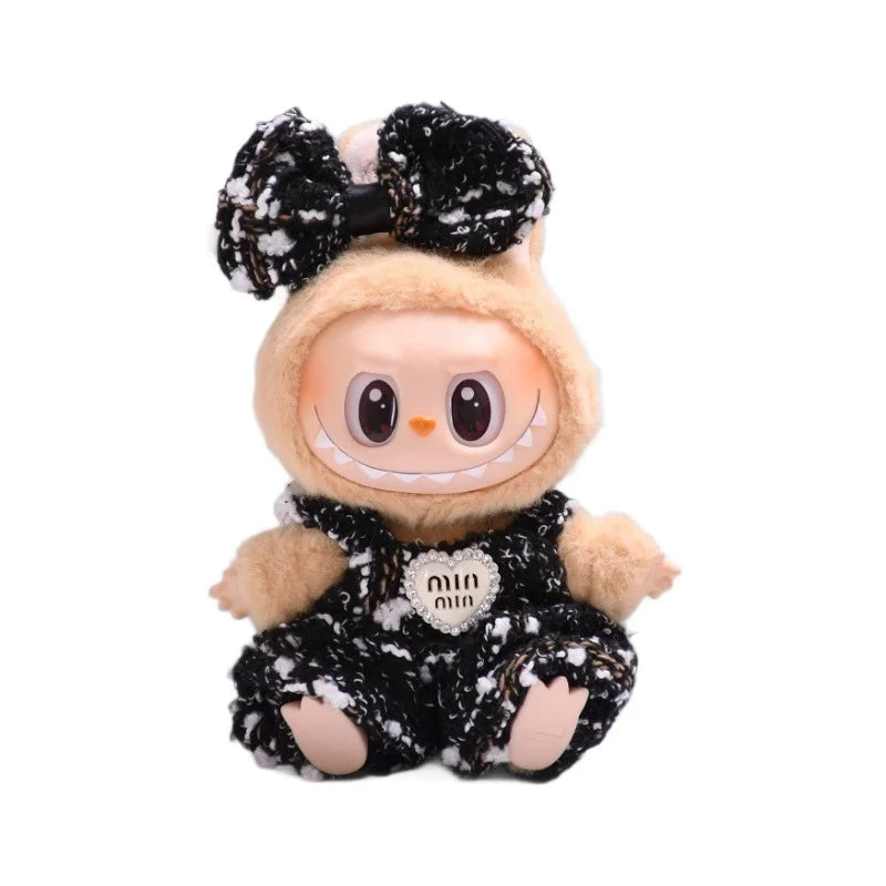 Labubu Fashion Skirt Suit for V1/V2 Vinyl Labubu Design Original Sitting Party Baby Clothes Eagerly Luxury Cute Dress Replacable