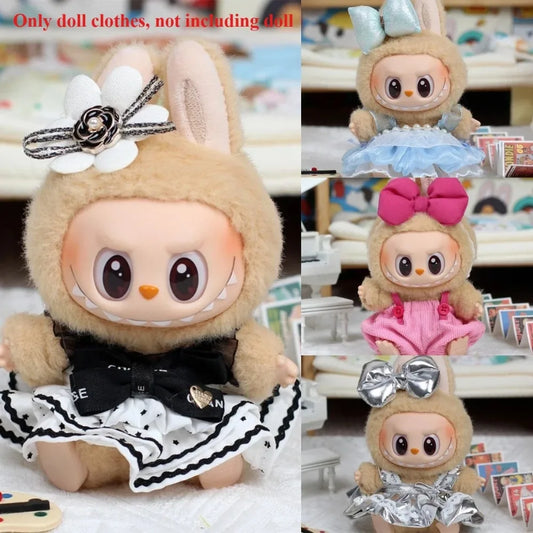 LABUBU Universal Doll Clothes Cute Baby Doll Dress Clothes Set Fun DIY Doll Accessories, Ideal for Birthday & Festival Gifts