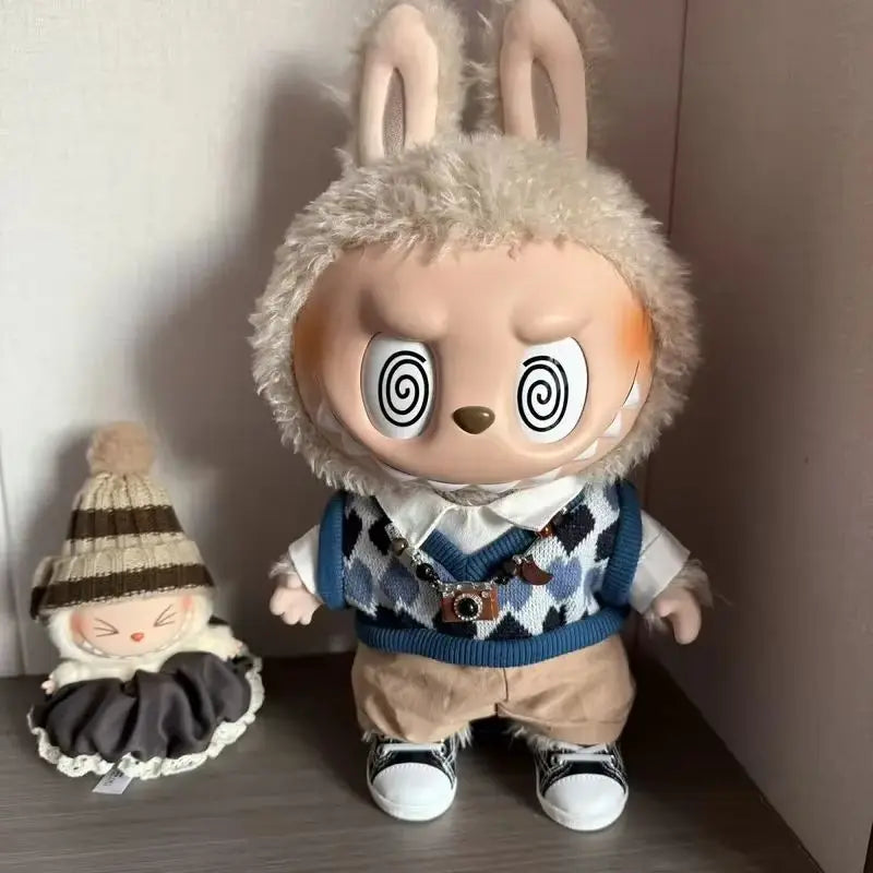 38cm Labubu Velvet Doll Clothes Labubu Doll Set Campus Senior Style Original Doll Clothes Only Doll Clothes Without Children Toy