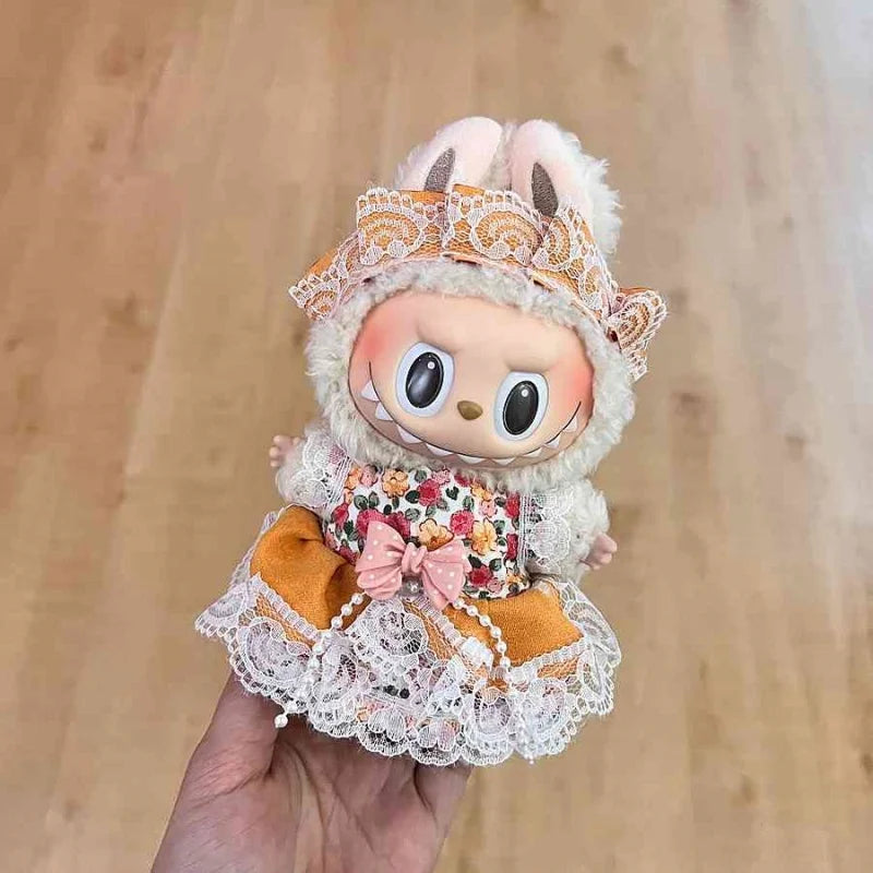 Original Labubu Clothes Labubu Vinyl Plush Doll Pendant One Or Two Generation Sitting Party Clothes Set Birthday Gift In Stock