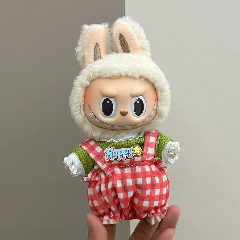 17cm Cute Doll Clothing Labubu Idol Doll Cute Decoration Macaron Clothing Gift Set Accessories