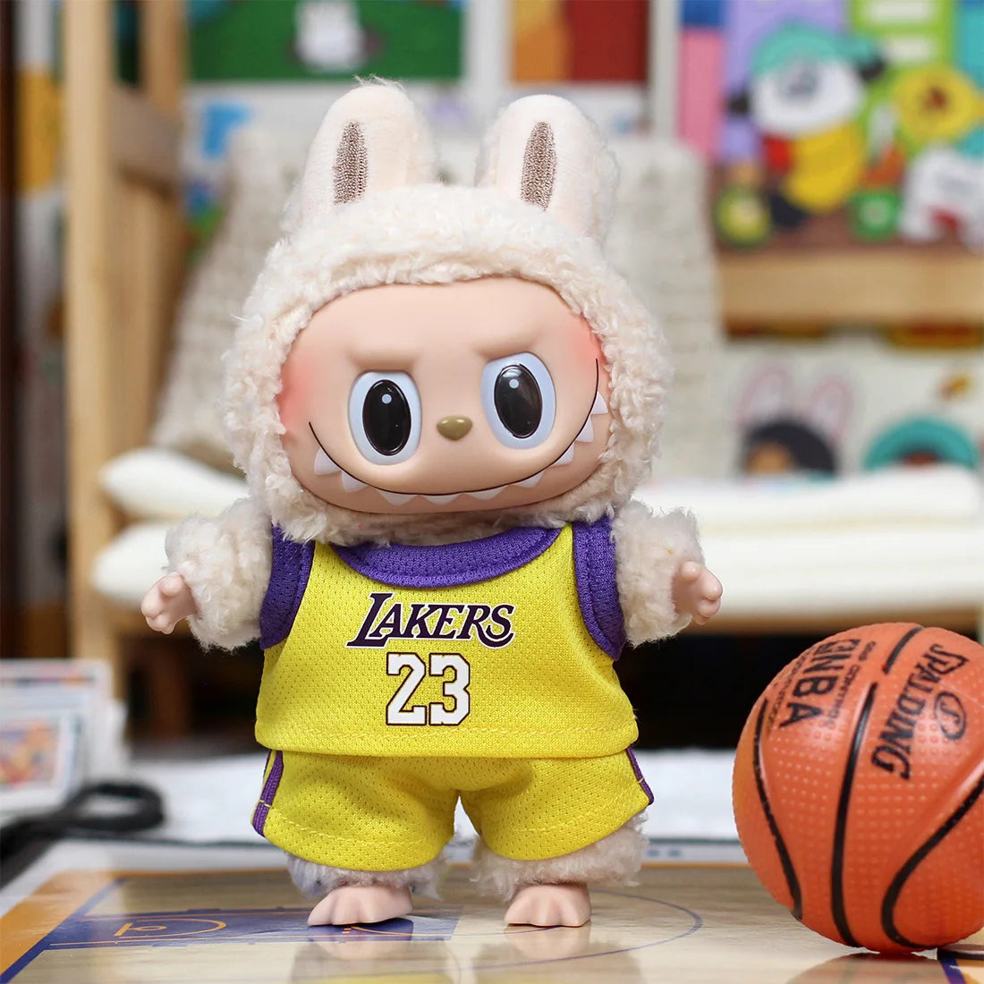 17cm Labuibu Basketball Doll Clothes Handmade Cute Labubu Decoration First Second Generation Clothing for Dolls