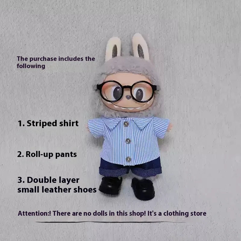 15-17cm Labubu Sitting Party Baby Clothes Summer