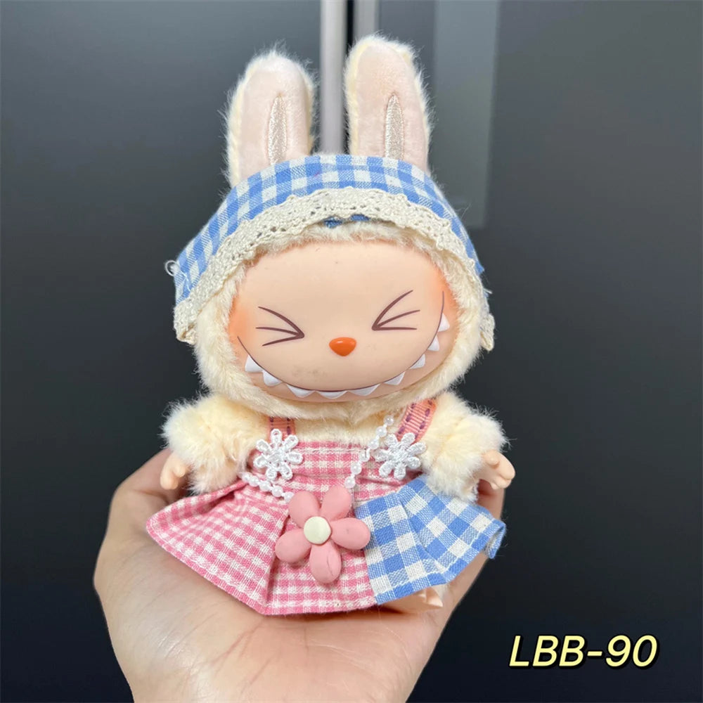 Labubu Skirt Clothes Cute 17cm Doll Clothes Set Accessories Labubu V1 V2 Idol Sweet and Cute Clothes Dress Gift for Friends