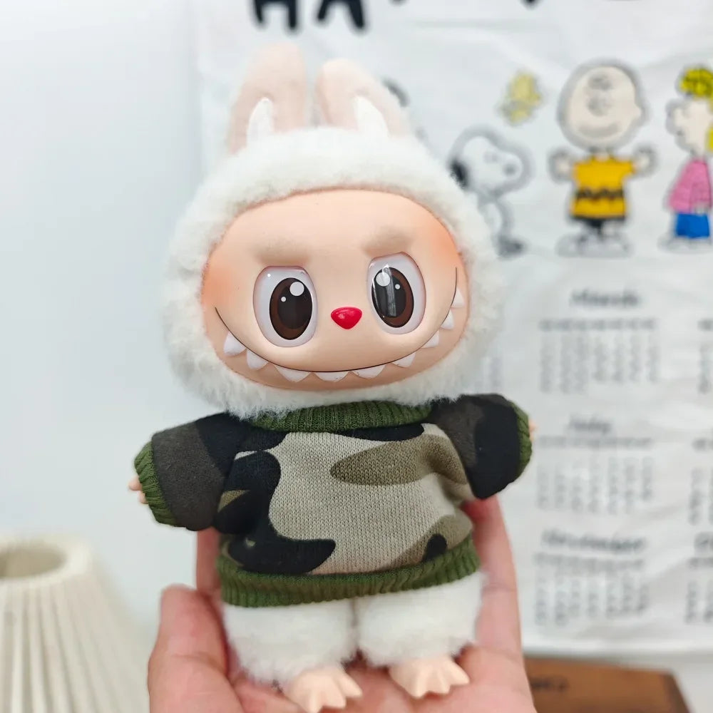 Labubu 3.0 Ropa Trendy Camouflage Suit Set for Labubu Fashion Outfit Cute Doll Clothes