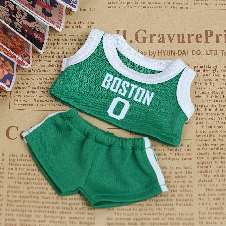 17cm Mini Labubu clothes Outfit Accessories For Basketball Playe Labubu Clothing Idol Athlete Clothing Gift