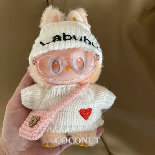 Labubu 3.0 Big into Energy Series Clothes  Labubu Bear Sweater Flanged hat Set Combining fashion & cuteness Labubu Ropa