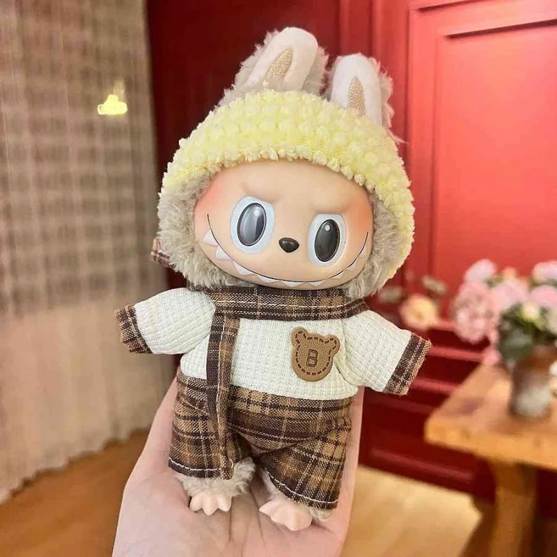 Original Labubu Clothes Labubu Vinyl Plush Doll Pendant One Or Two Generation Sitting Party Clothes Set Birthday Gift In Stock