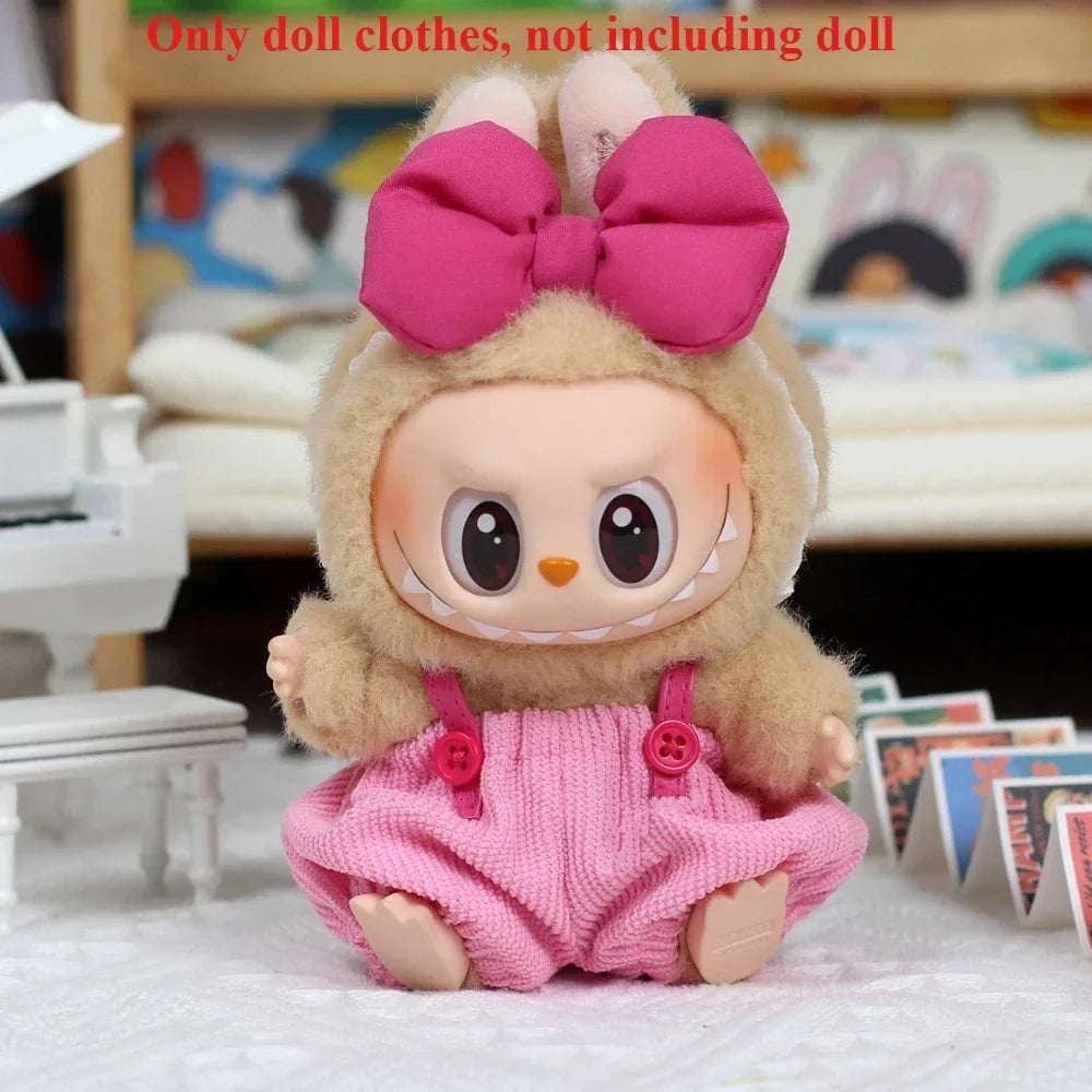 LABUBU Universal Doll Clothes Cute Baby Doll Dress Clothes Set Fun DIY Doll Accessories, Ideal for Birthday & Festival Gifts