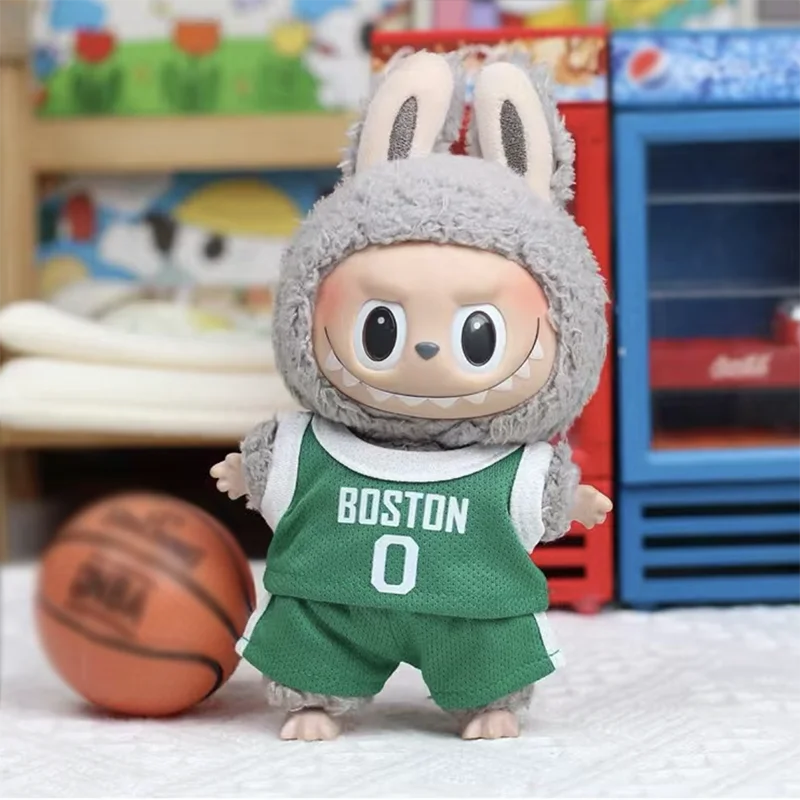 17cm Labuibu Basketball Doll Clothes Handmade Cute Labubu Decoration First Second Generation Clothing for Dolls