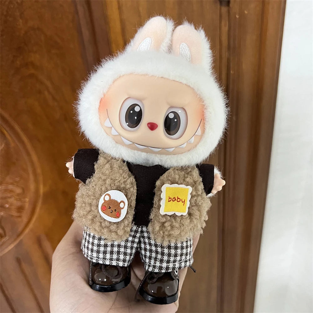 New Mini Plush Labubu Doll Clothing Set Accessories 15-17cm Labubu Doll DIY Clothing Accessories Gifts