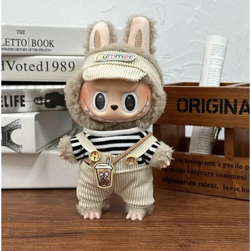 Labubu Clothes Doll Clothing Fashion Overalls, V1 V2 Doll Clothing Accessories, Labubu Clothes Designer,15/17cm Doll Toy