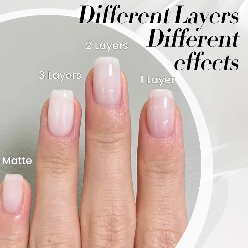BORN PRETTY 10ml Gradient Milky White Gel Nail Polish Semi Permanent Jelly Nude Natural Nail Art Ice Transparent Gel