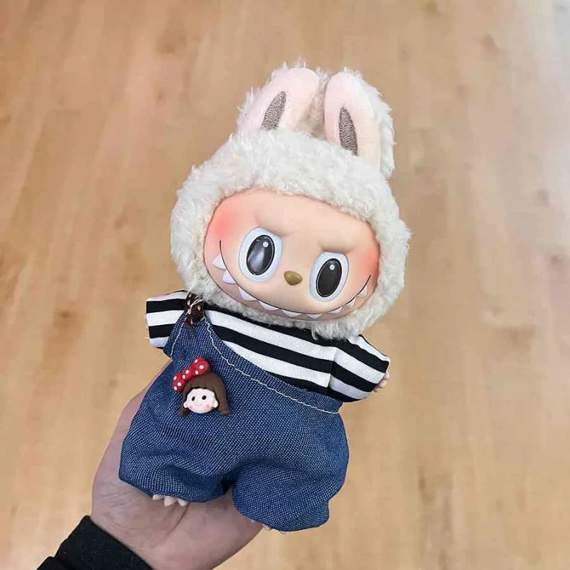 Original Labubu Clothes Labubu Vinyl Plush Doll Pendant One Or Two Generation Sitting Party Clothes Set Birthday Gift In Stock
