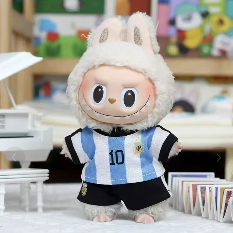 17cm Labuibu Basketball Doll Clothes Handmade Cute Labubu Decoration First Second Generation Clothing for Dolls
