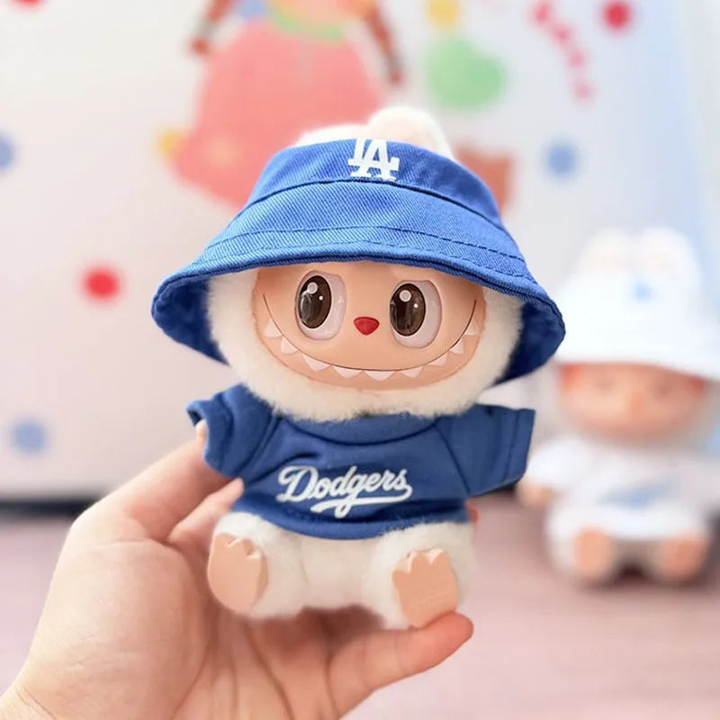 Labubu clothes pendant Labubu sitting baby clothes LA baseball suit trend