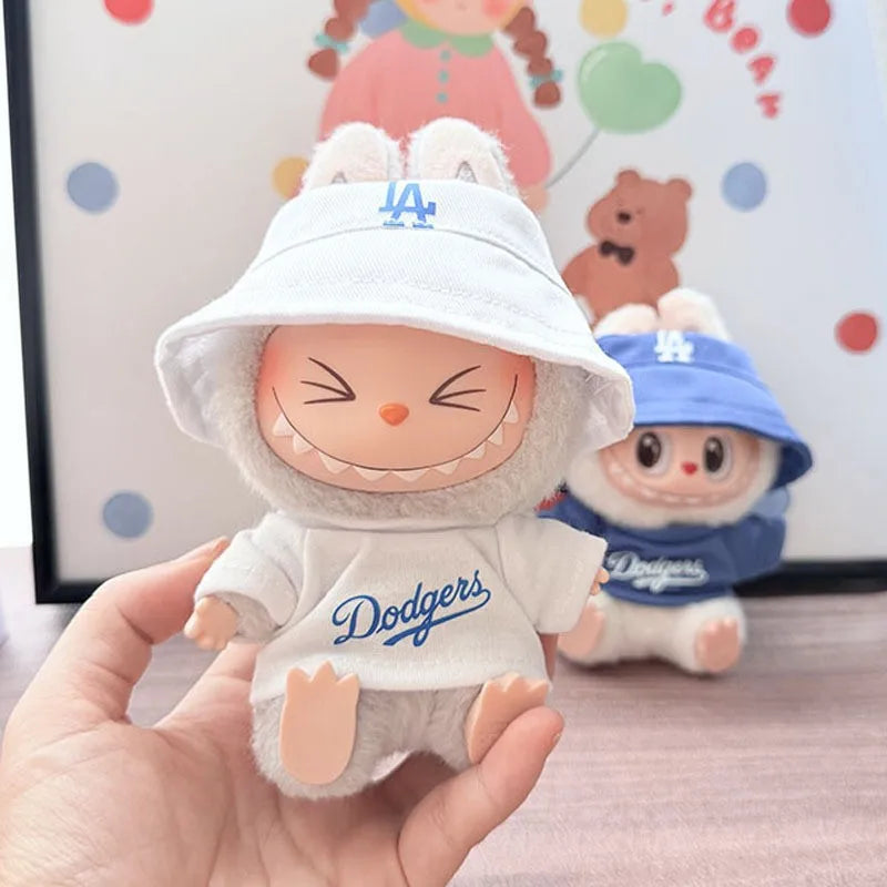 Labubu clothes pendant Labubu sitting baby clothes LA baseball suit trend