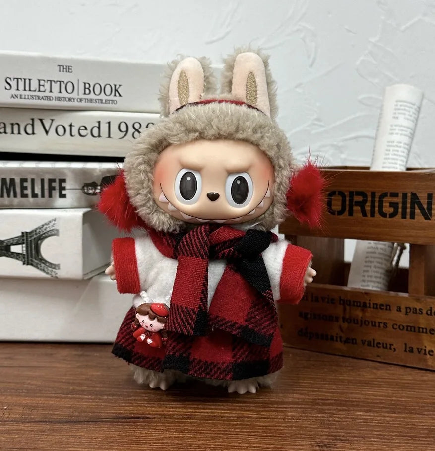 Labubu Clothes Doll Clothing Fashion Overalls, V1 V2 Doll Clothing Accessories, Labubu Clothes Designer,15/17cm Doll Toy