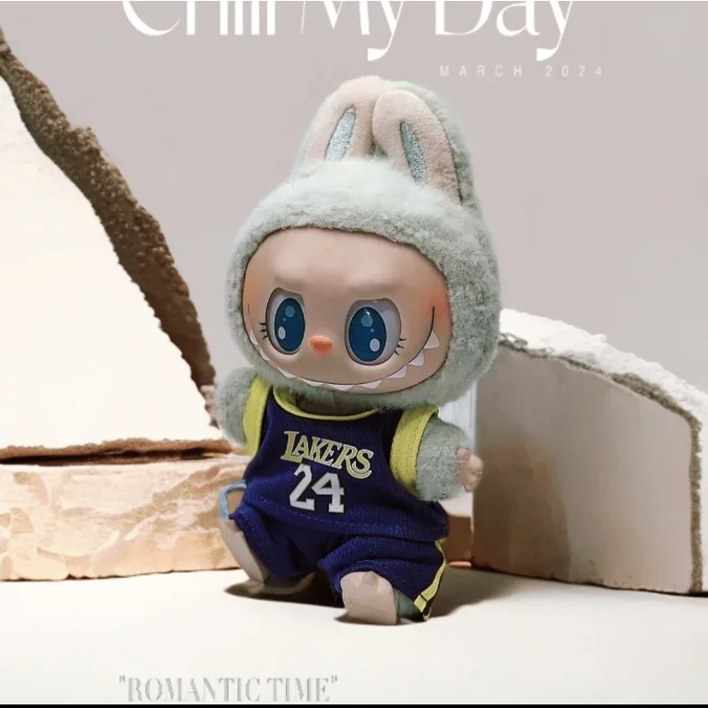 Labuibu Only Selling Clothes 17cm First Second Generation Labubu Basketball Clothes Cute Doll Decoration Handmade Doll Clothes