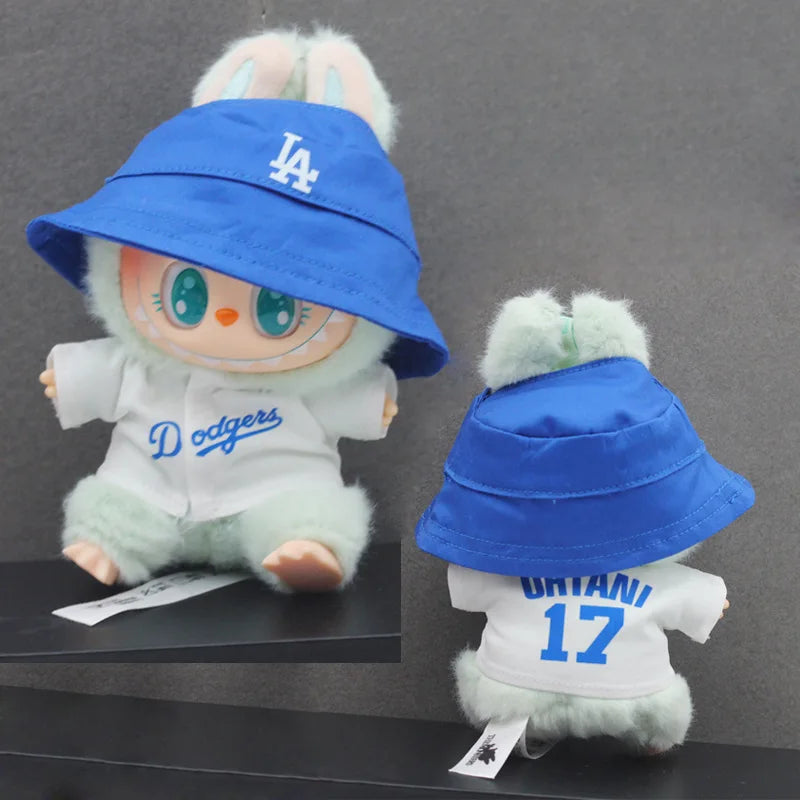 Cute Labubu Doll Clothes 15/17cm Labubu Clothes Sitting Party Number 17/5 Baseball Clothes Children's Diy Doll Accessories Gifts