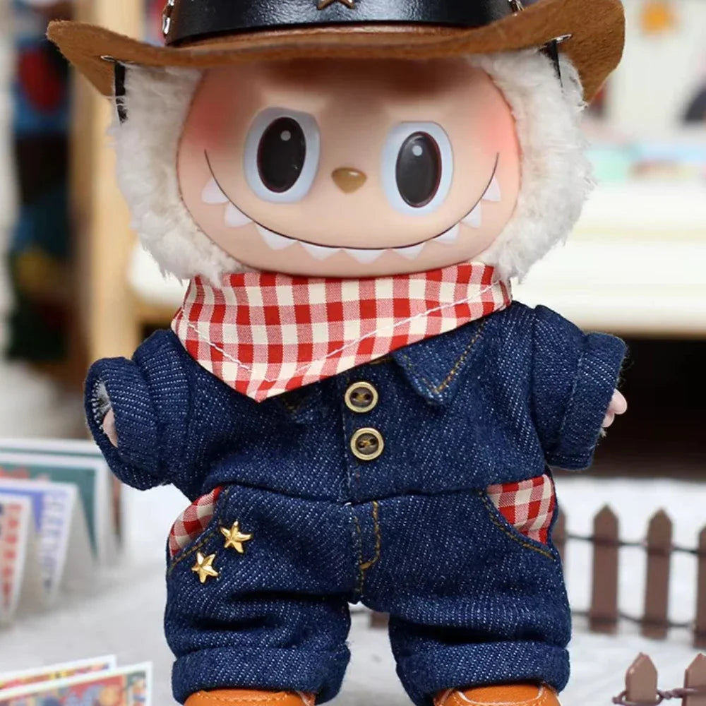 Labubu 3.0 Ropa Trendy Camouflage Suit Set for Labubu Fashion Outfit Cute Doll Clothes