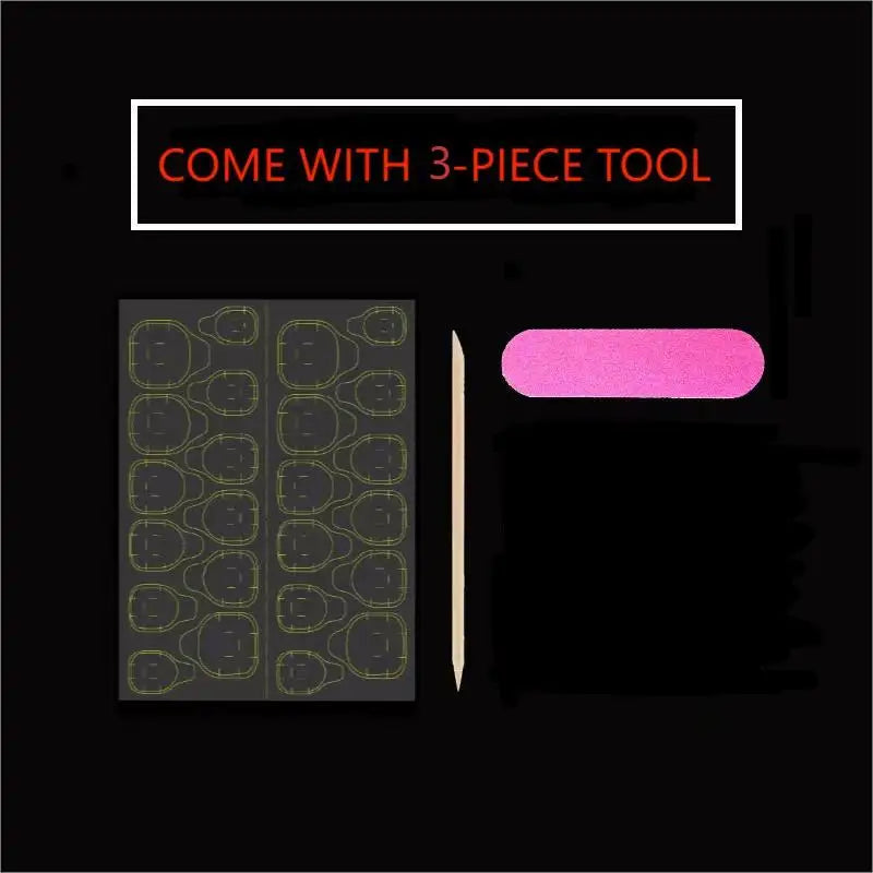 10 PCS Luxury Handmade Press on Nails Middle Almond French leopard print Design with 3-PIECE Tool Adhesive Nail Glue Tabs