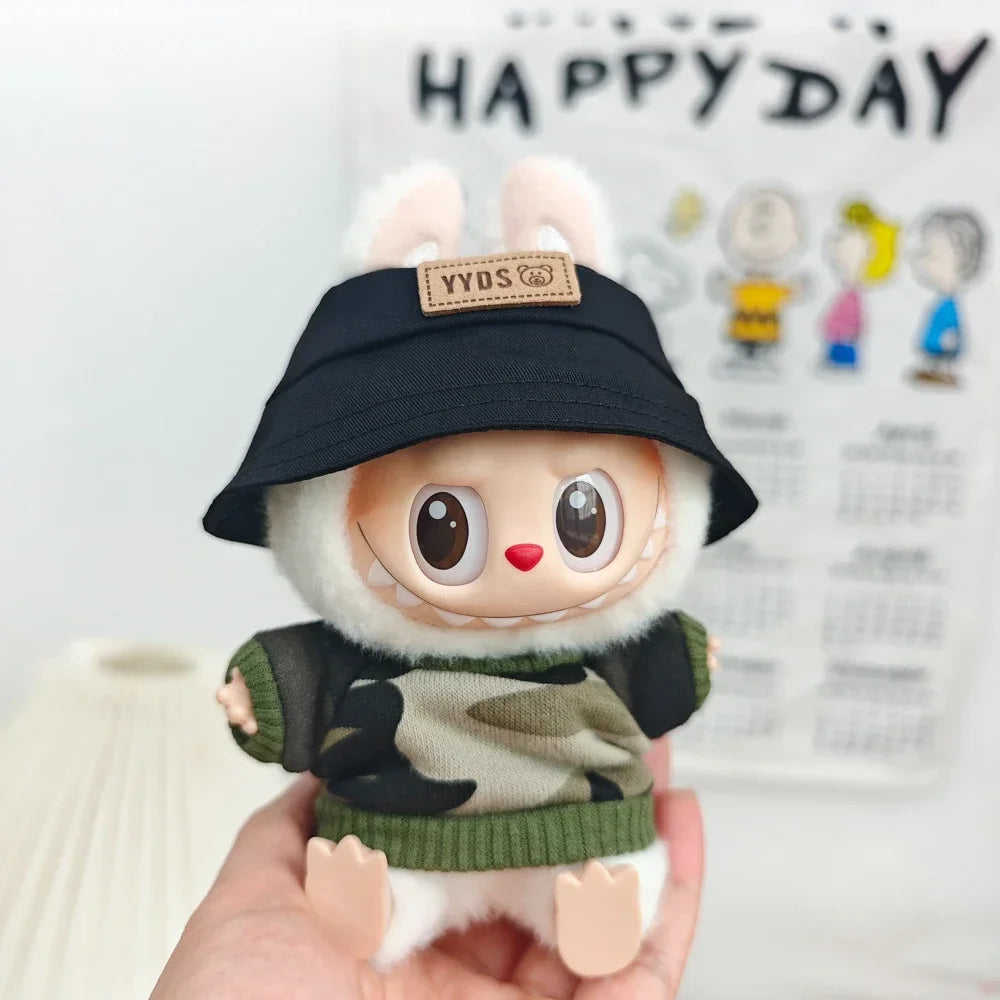 Labubu 3.0 Ropa Trendy Camouflage Suit Set for Labubu Fashion Outfit Cute Doll Clothes