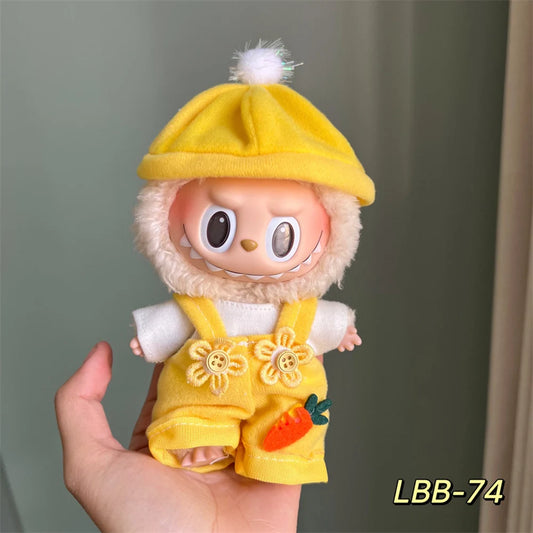 17cm Cute Doll Clothing Labubu Idol Doll Cute Decoration Macaron Clothing Gift Set Accessories