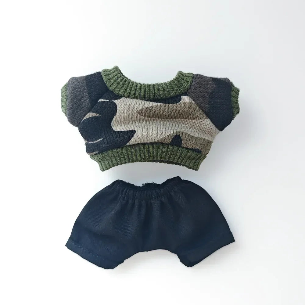 Labubu 3.0 Ropa Trendy Camouflage Suit Set for Labubu Fashion Outfit Cute Doll Clothes