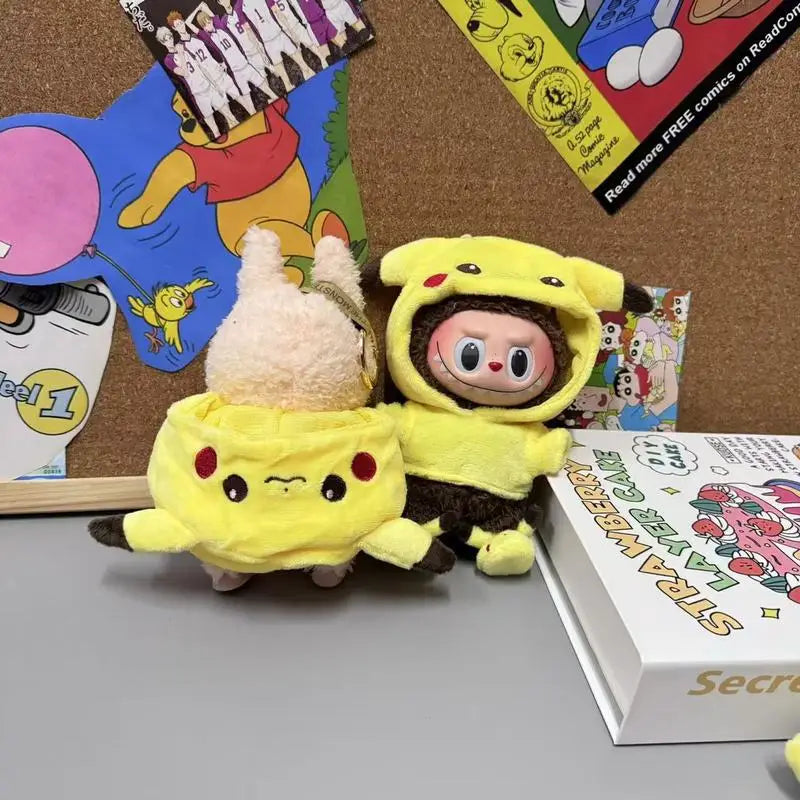 Labubu Doll Clothes 17cm Baby Clothes Suit Cartoon Labubu Vinyl Doll Kpop Idol Doll Clothing Accessories No Doll