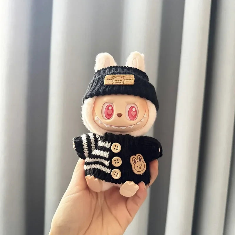 Labubu 3.0 Big into Energy Series Clothes  Labubu Bear Sweater Flanged hat Set Combining fashion & cuteness Labubu Ropa